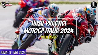 Hasil Motogp Hari ini~Hasil Latihan Bebas GP Italia 2024~Practice Italian GP~Jadwal Motogp 2024