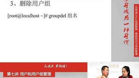 兄弟连新版Linux视频教程 7 4 用户和用户组管理 用户组管理命令