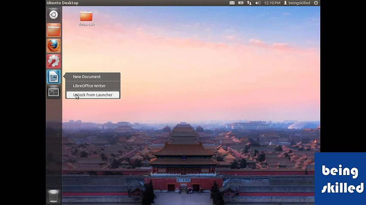 Locking & Unlocking Icon of software on Launcher on Ubuntu 12.04