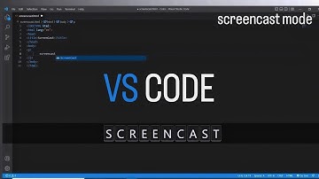 How to enable the Screencast mode in VSCODE