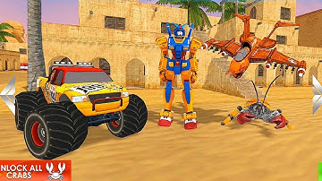 Crab Robot Monster Truck Jet Transform War of Egypt | Android iOS Gameplay