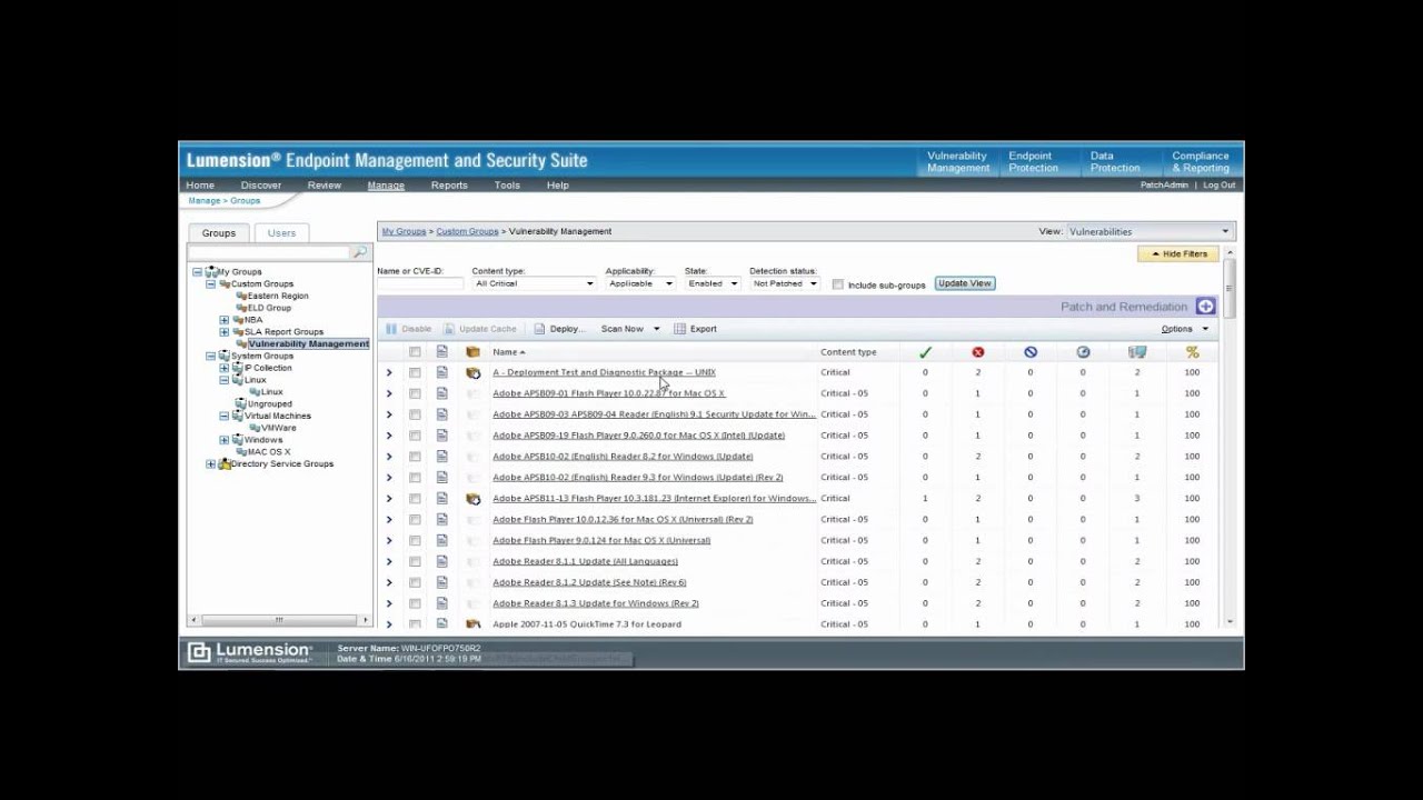 Lumension Patch and Remediation: Managing Heterogeneous Content across ...