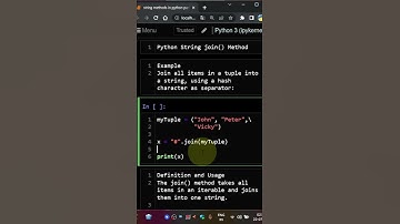 join string method python english #python #shorts