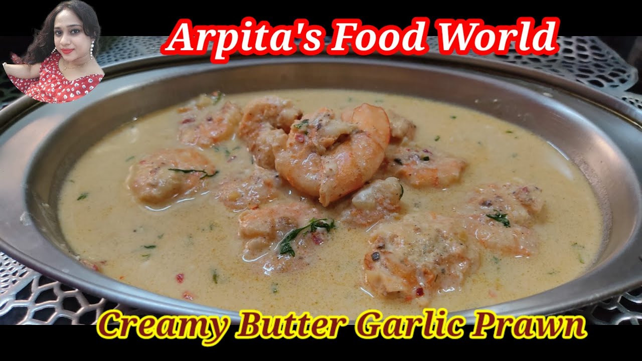 Butter Garlic Prawns Gravy Recipe /Creamy Butter Garlic Prawns /Butter