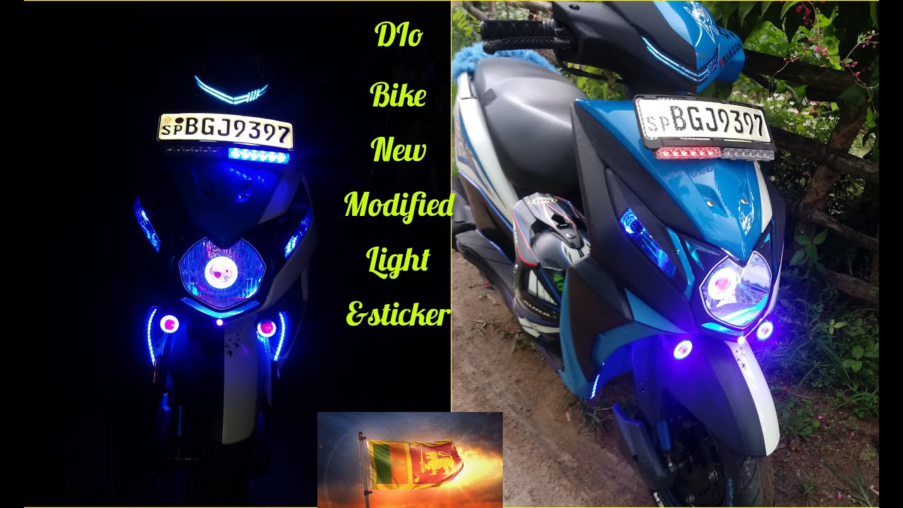 dio modified bike new sticker... YouTube