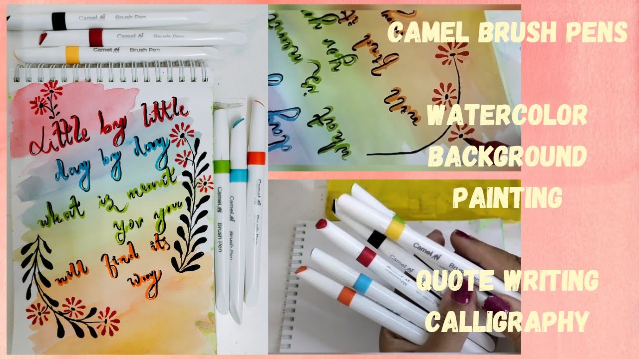 Amazing Camel Brush Pens how To Create Watercolor Background video amazing-camel-brush-pens-how-to-create-watercolor-background-video