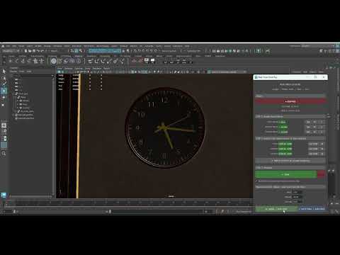 Real-Time Wall Clock Rig in Maya | Python Rigging Tool