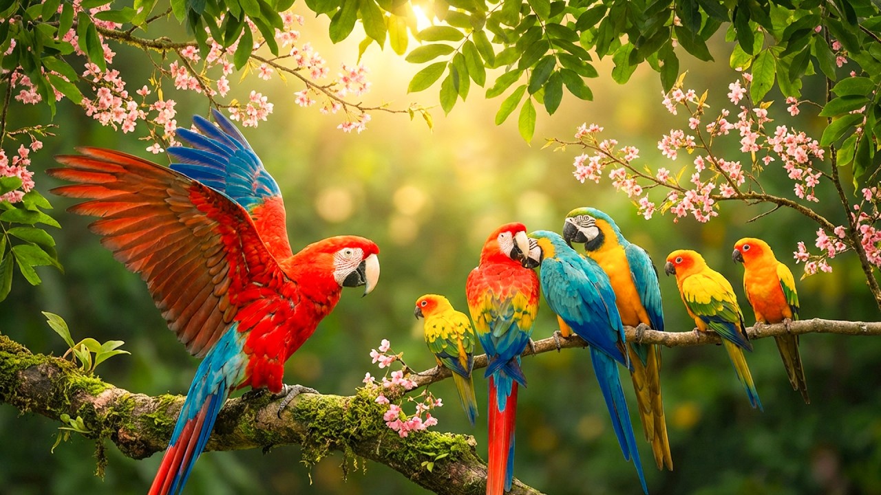 Sounds Fo Spring Spring Bird Sounds with Calm Music 🕊 Peaceful Spring Sounds for Stress ...