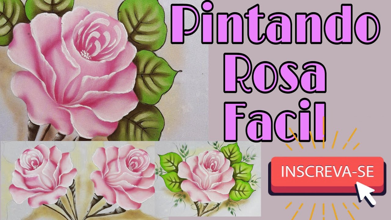 Aprenda pintar rosa em tecido  Oxford simples e fácil