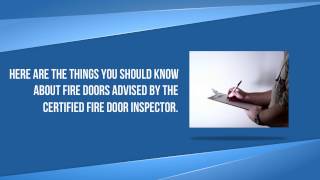 Details Learn More From A Certified Fire Door Inspector Update