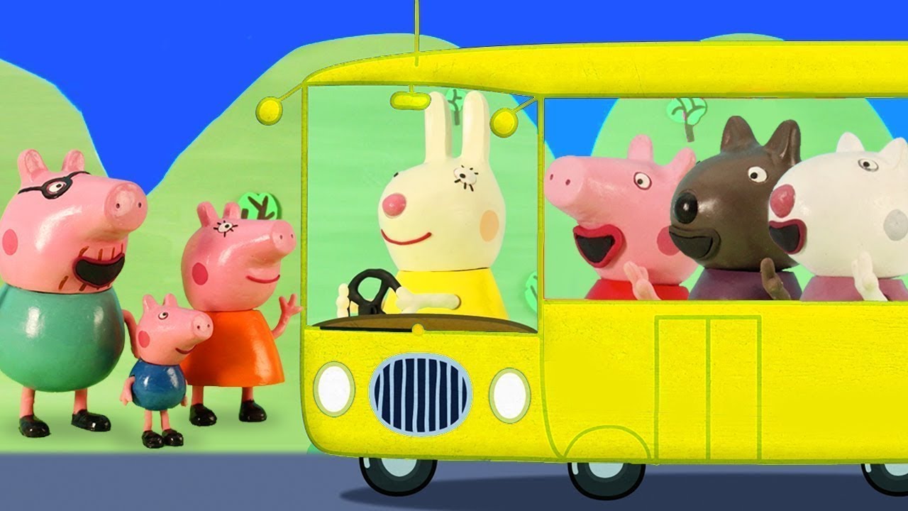 Peppa Pig English Episodes | Wheels On The Bus | Nursery Rhymes for ...