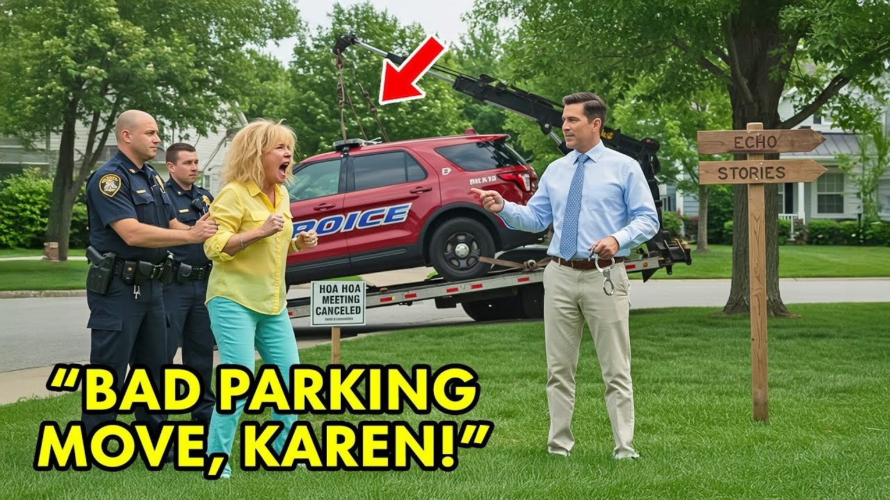 HOA Karen Tows the Sheriff’s Truck Over Parking Rules — And Instantly Regrets Everything!