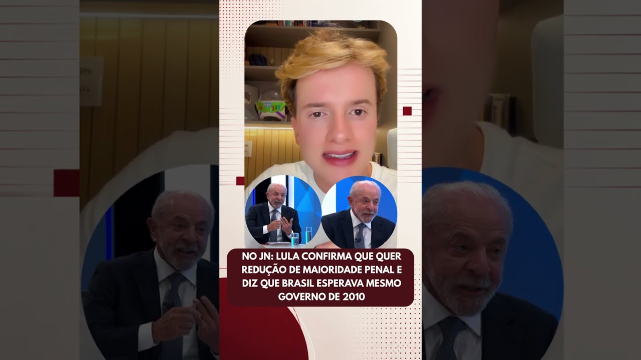 Lula confirma que quer redução de maioridade penal e diz que Brasil esperava mesmo governo