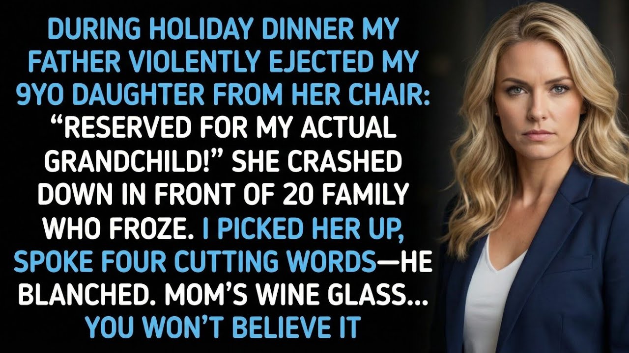 Dad Threw My Daughter Off Her Chair—Four Words I Said Made Him Pale & Changed Everything Forever