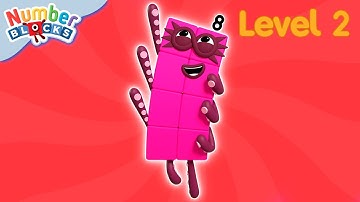 Eight | Full Episode - S2 E3 | Numberblocks (Level 2 - Orange 🟠)