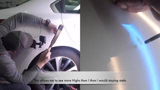 PDR Lesson ‍ How to glue pull sharp dents PDR Tutorial