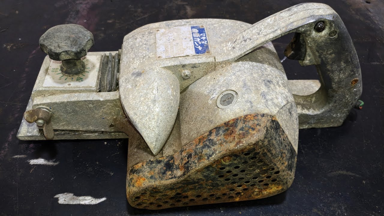 Very Old Electric Hand Plane Makita Restoration - Step By Step Restoration