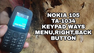 Nokia 105 ( Ta-1034) | Keypad Ways | Back, Menu, Right, Button | 2021 | Muzammal Tech