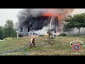 Firefighters Work To Extinguish House Fire in Connecticut