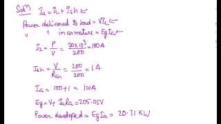 Numerical on DC Generator, DC Generator Problems
