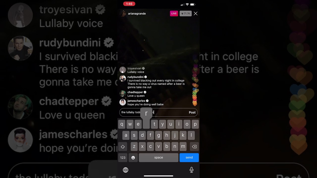 Ariana Grande Instagram Live 3/20/20 1:50AM