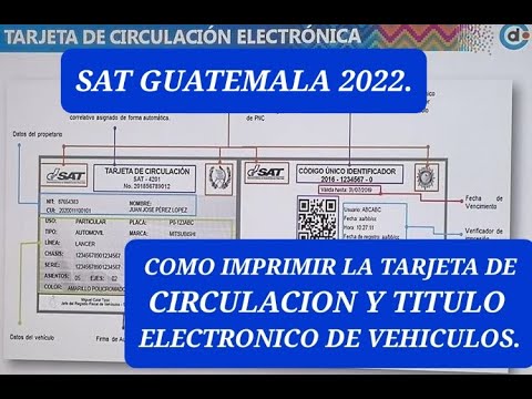 COMO IMPRIMIR TARJETA DE CIRCULACION Y TITULO DE PROPIEDAD DE VEHICULOS, EN AGENCIA VIRTUAL SAT 2022