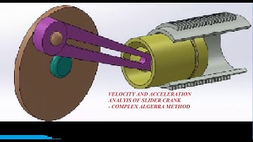 DERIVATION OF SINGLE SLIDER CRANK MECHANISM: VELOCITY AND ACCELERATION EQUATIONS BY COMPLEX ALGEBRA