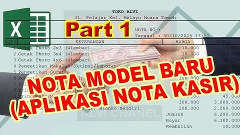 Pembuatan Aplikasi Nota Kasir Part 1 VBA Excel