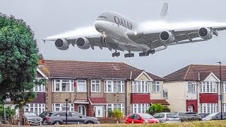 ✈️ 100 BIG PLANE TAKEOFFS and LANDINGS from UP CLOSE | London Heathrow Plane Spotting [LHR\/EGLL]