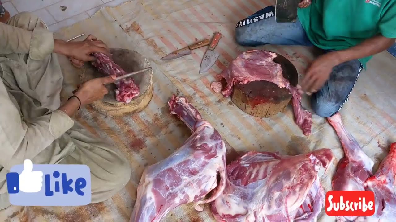 Full Fastest Goat Cutting Cleaning Skills | Amazing Full Goat Cutting Skills
