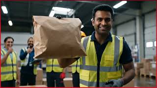 Printed Paper Courier Bag in Warehousing!