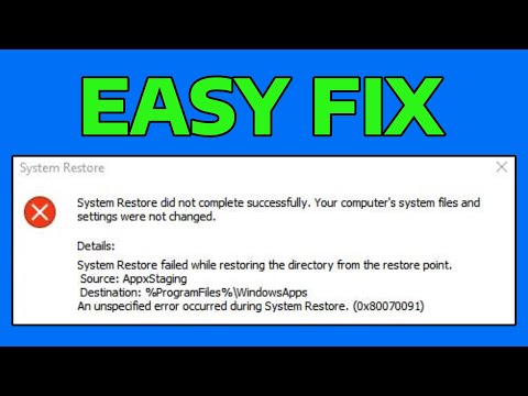 How To Fix System Restore Error 0x80070091 in Windows