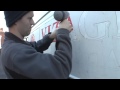 How to remove vinyl lettering from a van