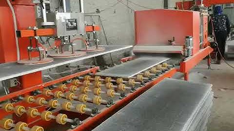 Flaming granite slabs