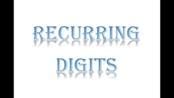 SSC CGL RECURRING DIGITS