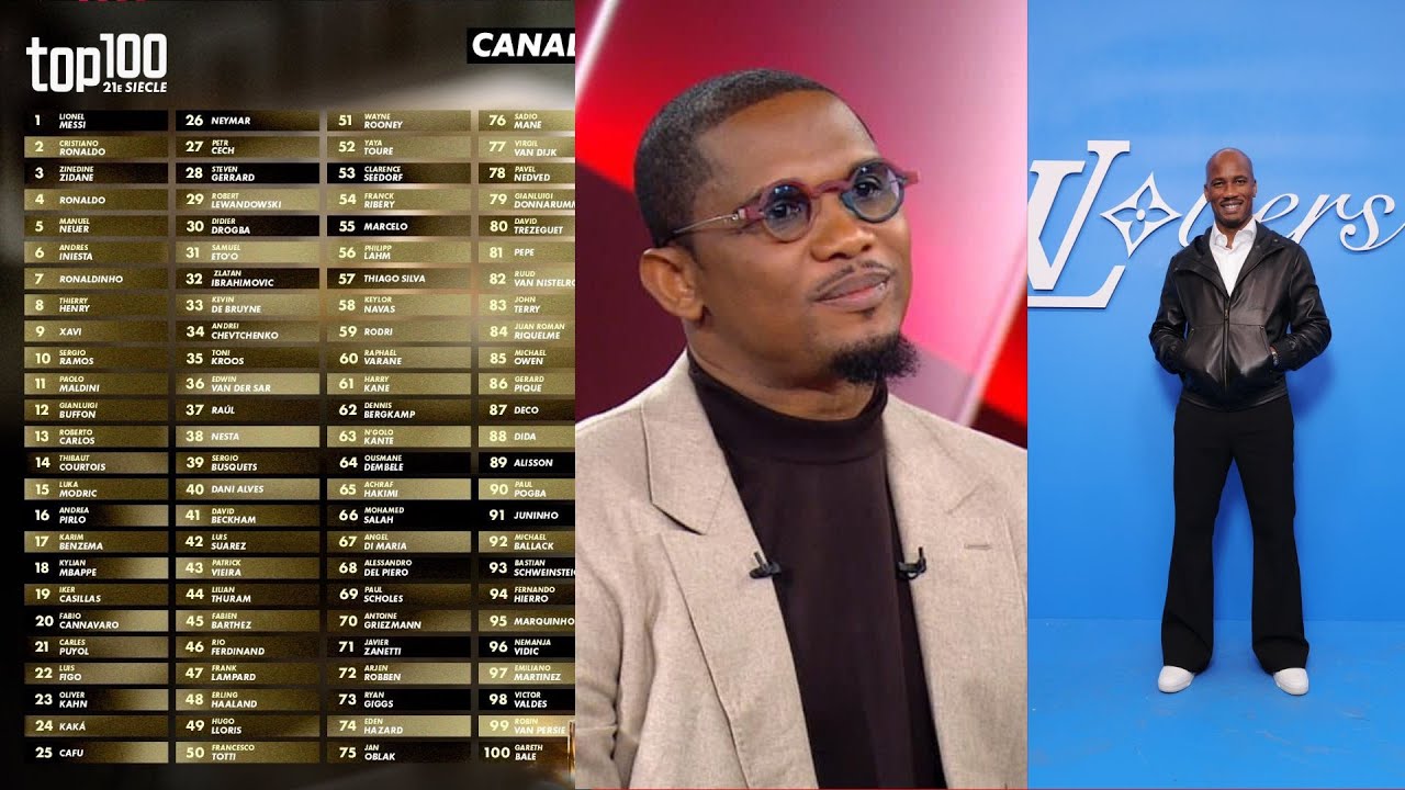 Samuel Eto’o figure à la 31ème place du classement des meilleurs joueurs du 21ème siècle