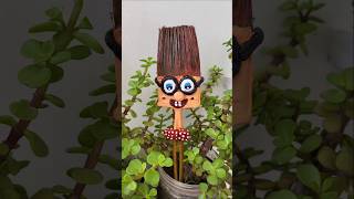 Reuse waste paint brush 🖌️ Clay from @jovi_india Very smooth texture to make#craft #diy #decor
