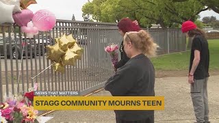 Stockton community create memorial for slain student