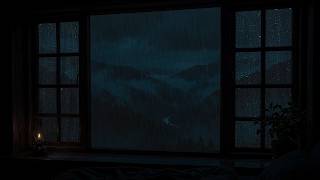 Mistful Rain Night Outside the Bedroom Window | Tranquil Room Ambience for Restful Sleep