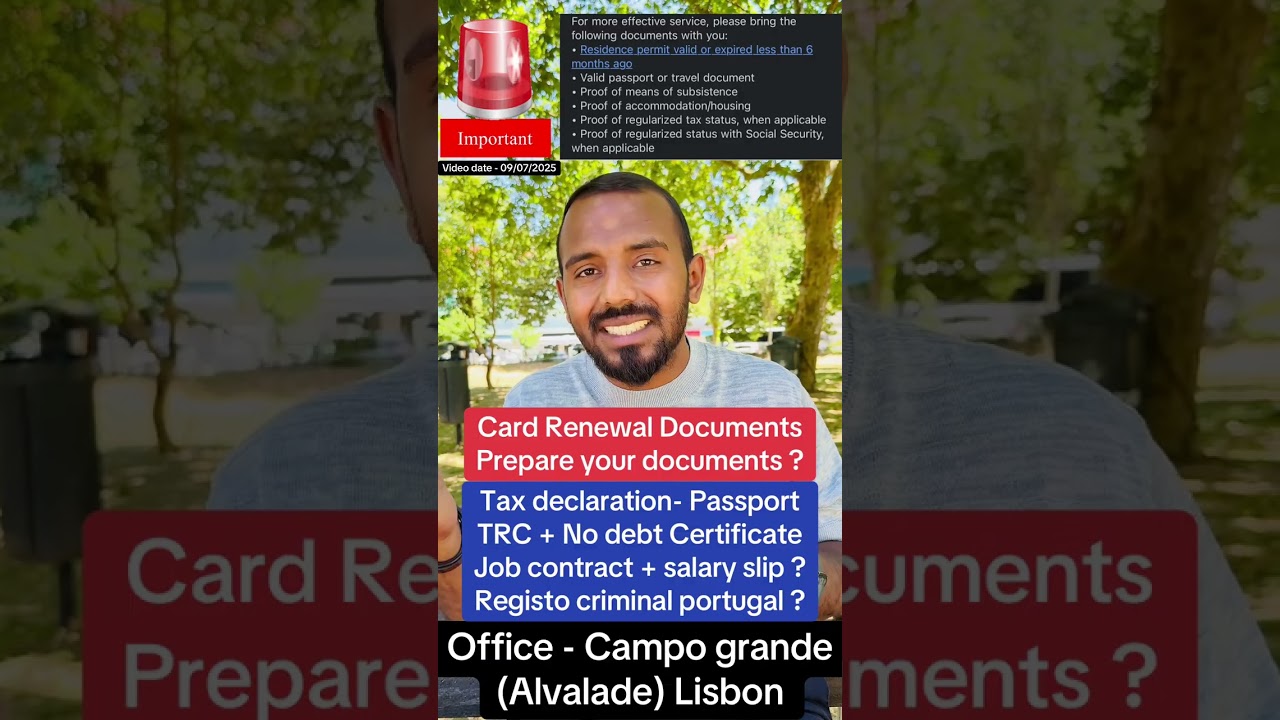 Card Renewal Documents| Tax declaration-No debt Certificate-  pcc portugal ? Live Portugal By Harry
