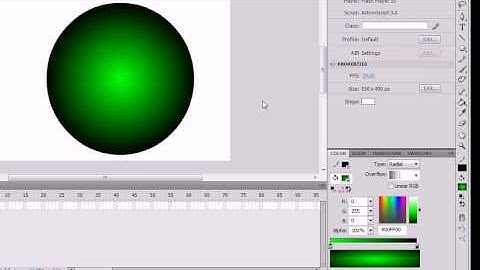 Flash Professional CS4 Basics Tutorial(Gradient Transform Tool and Gradients Color Panel 14)