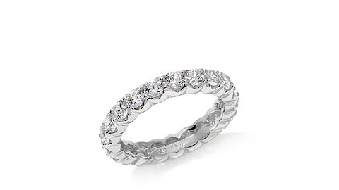 Absolute 3mm Round ProngSet Eternity Band Ring