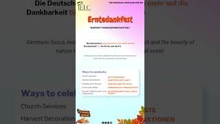 THE EURASIAN LANGUAGE CENTER WISHES YOU A HAPPY & WARM THANKSGIVING aka ERNTEDANK #deutschlernen