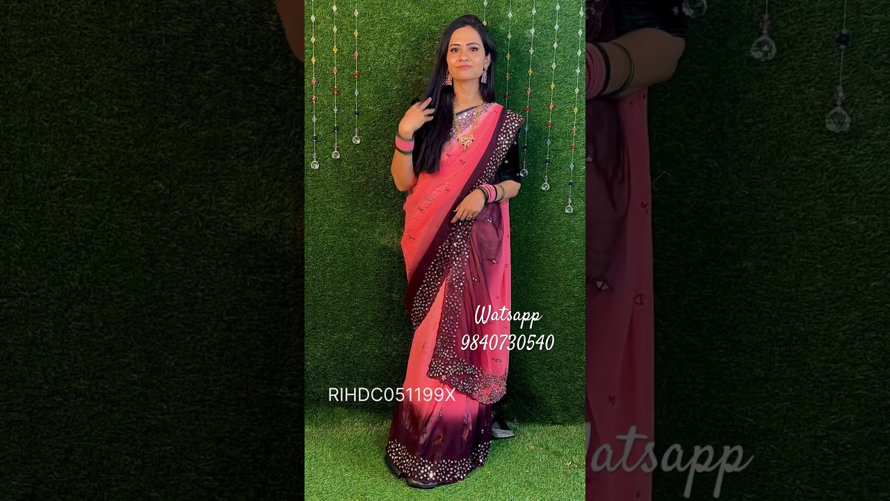 Real Mirror work saree at just Rs 1199🥳 premium quality georgette saree #shorts #mirrorworksaree