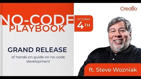 Join Creatio on Oct 4th for the grand release of the No-Code Playbook
