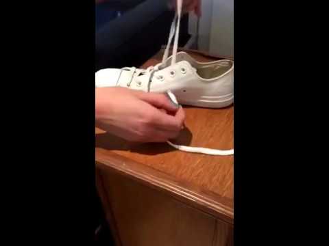 თასმების სწორად შეკვრა.