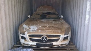 Brand New Mercedes SLS AMG Fell Off The Boat While Being Shipped !
