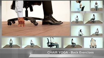 Chair Yoga Back Exercises by Featherlite and adiyoga - path to peace by Master Raj  www.adiyoga.in