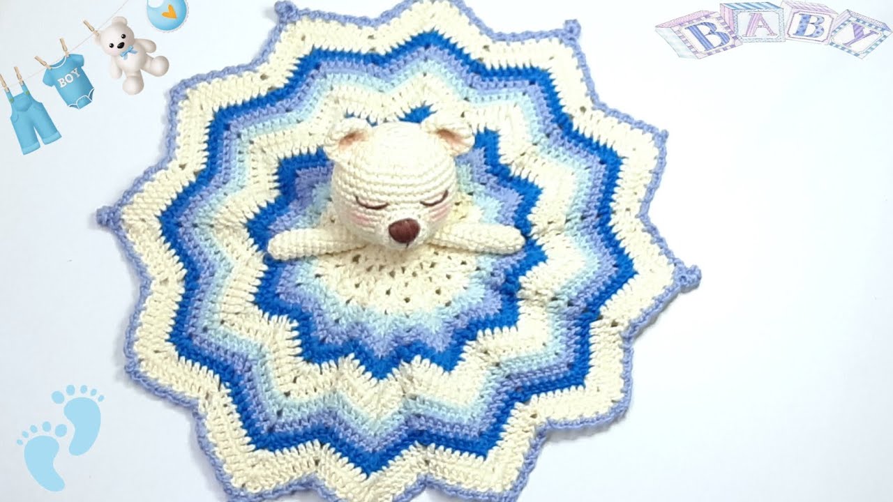 🐻⭐ MANTITA DE APEGO  OSITO A CROCHET  / TUTORIAL PASO A PASO  ( SEGUNDA PARTE) ⭐🐻