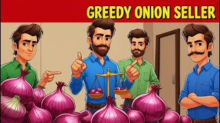 The Greedy Onion Seller | Learn English | English Stories | English Animated Stories | comedy |